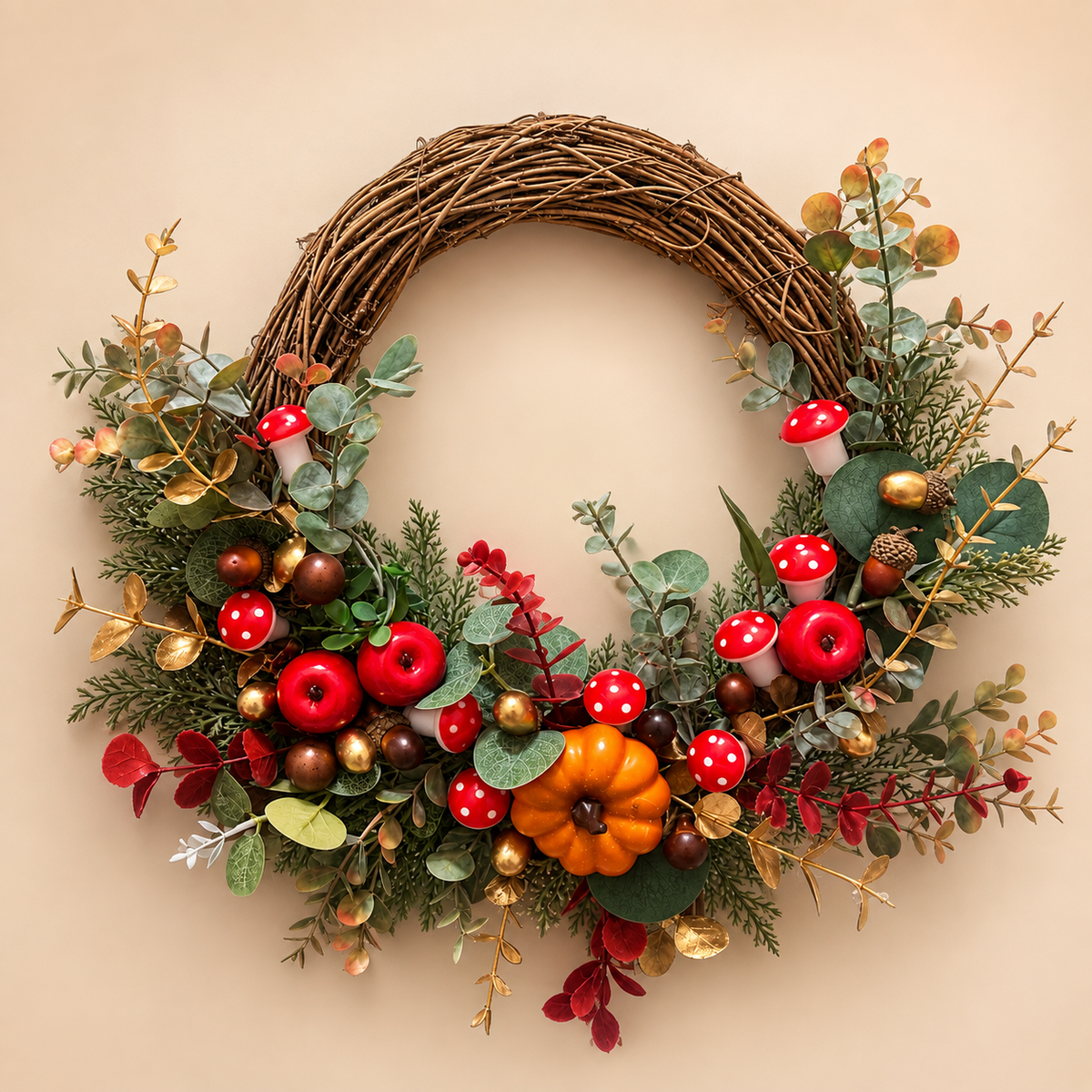 Wianek na drzwi leśna bajka — Mollis Handmade